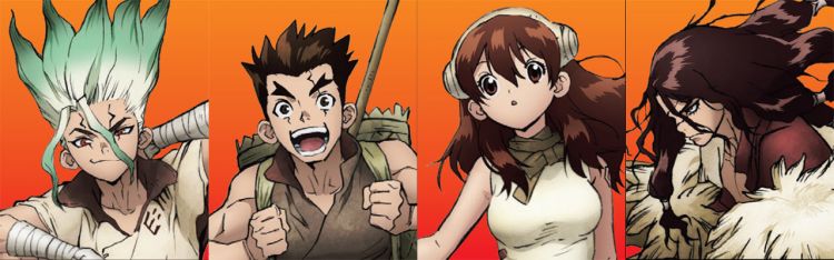 TV动画《Dr.STONE》公开视觉海报，一部宏伟的石头世界画卷
